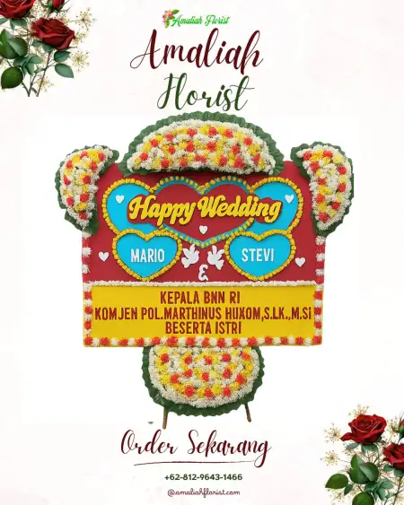Papan Bunga Pernikahan Mertani